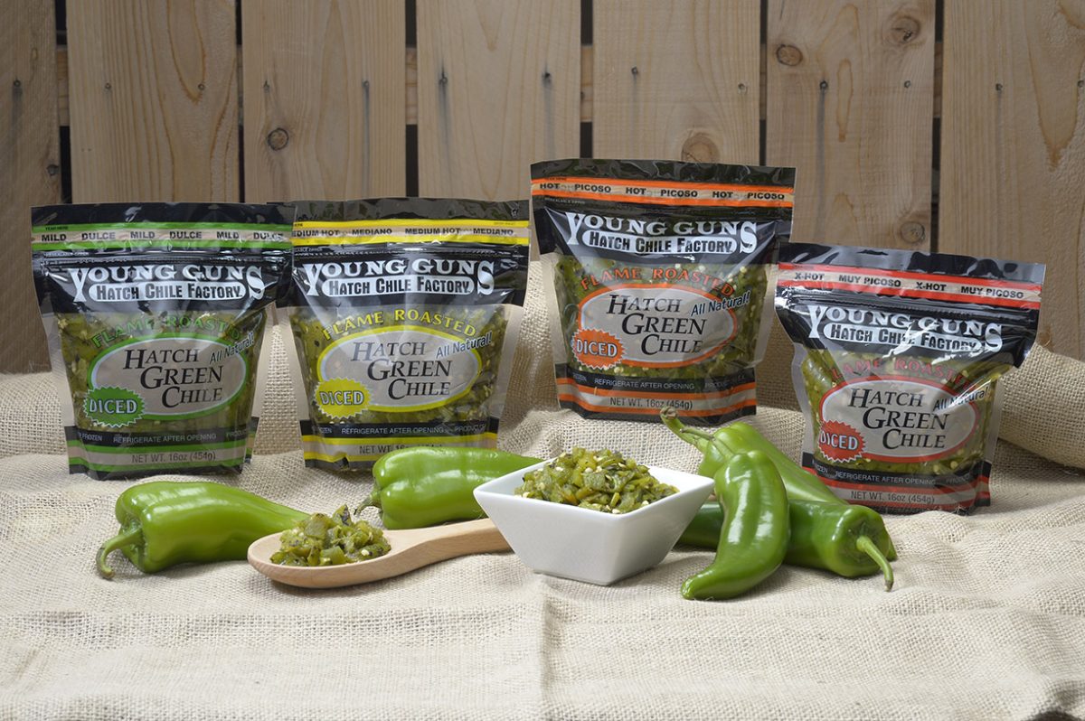 12 lbs. Flame Roasted Hatch Green Chile Variety Frozen Diced